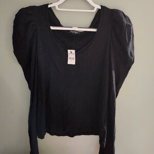 Express Black Long Sleeve Top